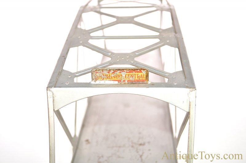 Marx O-Gauge 7pc. Tin Lithographed Train Set #4000 Seaboard Clockwork & Dummy A-Unit Diesel Locomotive with #956 Caboose, B&O Coal, Flat & Sinclair Tank Cars & Illinois Central Trestle Bridge for Sale - Image 3