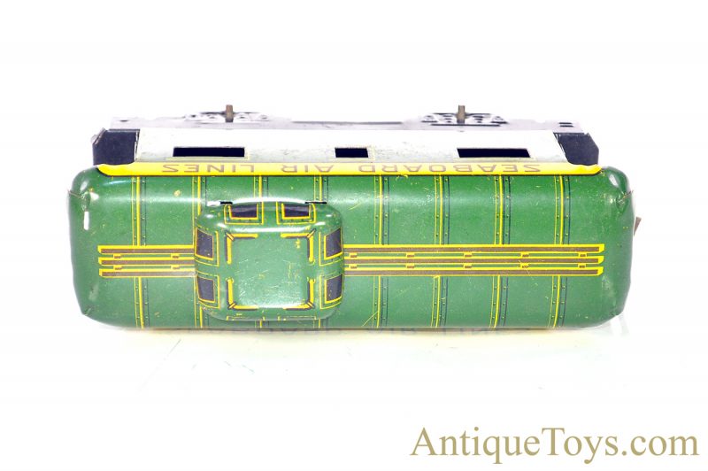 Marx O-Gauge 7pc. Tin Lithographed Train Set #4000 Seaboard Clockwork & Dummy A-Unit Diesel Locomotive with #956 Caboose, B&O Coal, Flat & Sinclair Tank Cars & Illinois Central Trestle Bridge for Sale - Image 37