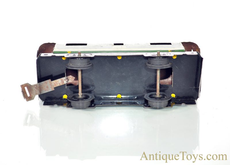 Marx O-Gauge 7pc. Tin Lithographed Train Set #4000 Seaboard Clockwork & Dummy A-Unit Diesel Locomotive with #956 Caboose, B&O Coal, Flat & Sinclair Tank Cars & Illinois Central Trestle Bridge for Sale - Image 38