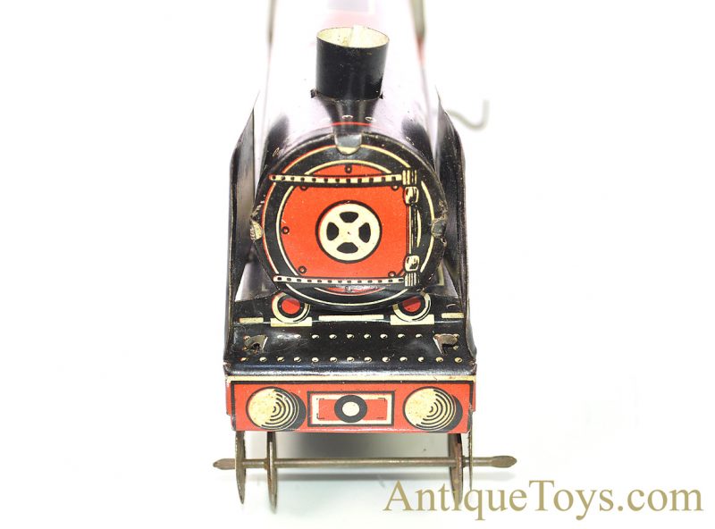 Memo Rare S.N.C.F Pacific Type 602 Steam Locomotive French Tin Lithographed Windup Toy Train for Sale - Image 3