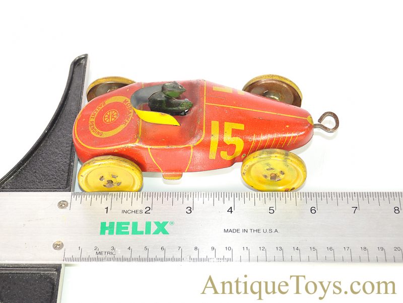 Mohawk Toys Very Rare "Racer #15" Tin Windup Lithographed Racecar <FONT COLOR="ff000 ">*SOLD*</font> - Image 8