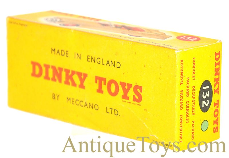 Meccano Ltd. Dinky Toys Diecast Seafoam Green #132 Packard Convertible Car in Box *SOLD* - Image 11