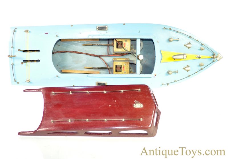 ITO Wooden Japanese Speedboat Battery Operated Twin Screw Early Horseshoe TMY Motor <FONT COLOR="ff000 ">*SOLD*</font> - Image 3