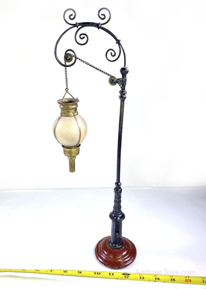 Marklin Street Lamp Ca 1900 Cast Iron Glass & Brass <FONT COLOR="ff000 ">*SOLD*</font>