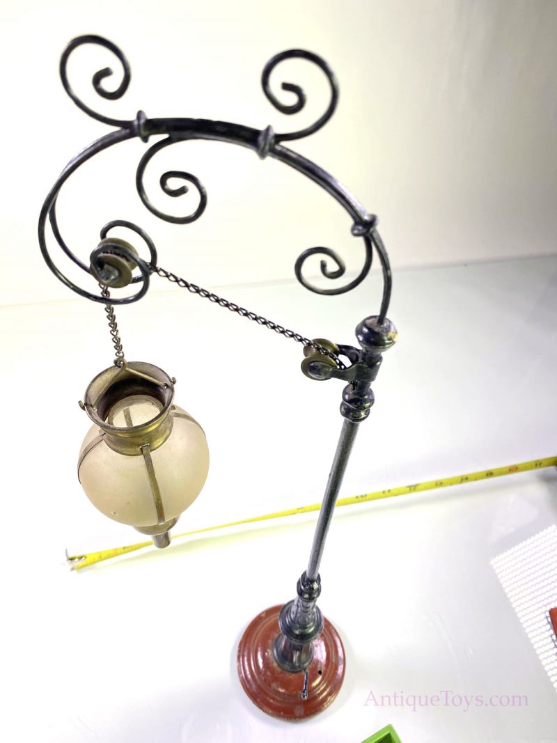 Marklin Street Lamp Ca 1900 Cast Iron Glass & Brass <FONT COLOR="ff000 ">*SOLD*</font> - Image 2
