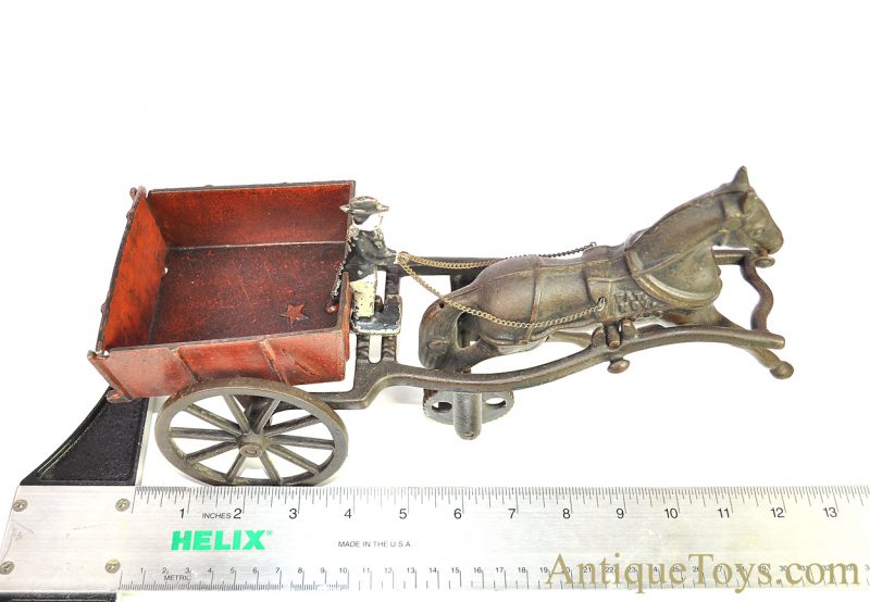 Carpenter ca. 1880's Cast Iron Horse Drawn Wagon <FONT COLOR="ff000 ">*SOLD*</font> - Image 10