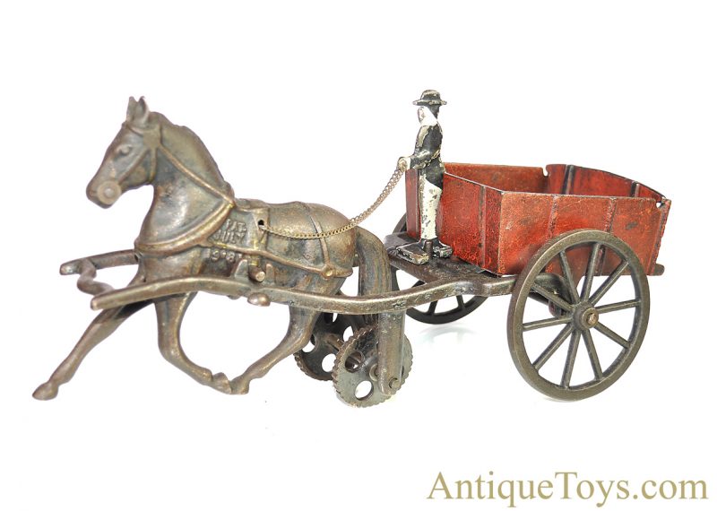 Carpenter ca. 1880's Cast Iron Horse Drawn Wagon <FONT COLOR="ff000 ">*SOLD*</font> - Image 2