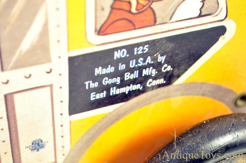 The Gong Bell Mfg. Co. Walt Disney Stars Mickey Mouse Bus Lines Wooden Ride On or Pull Bell Ringer Toy <FONT COLOR="ff000 ">*SOLD*</font> - Image 7