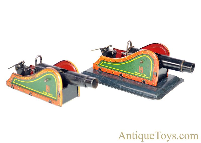 Hess Tin Lithographed Set of Firing Cannons for Sale
