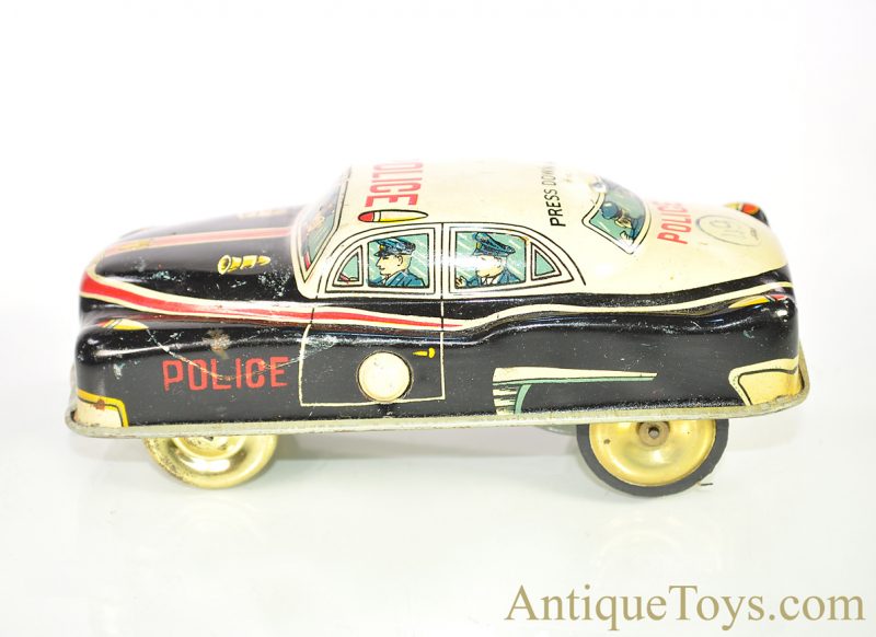 Japanese Tin Lithographed Press Down Action Police Car 1620 <FONT COLOR="ff000 ">*SOLD*</font> - Image 2