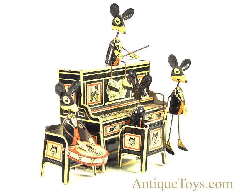 Marx "Marx Merry Makers" Tin Lithographed Mouse Band Windup Toy with Box <FONT COLOR="ff000 ">*SOLD*</font> - Image 3