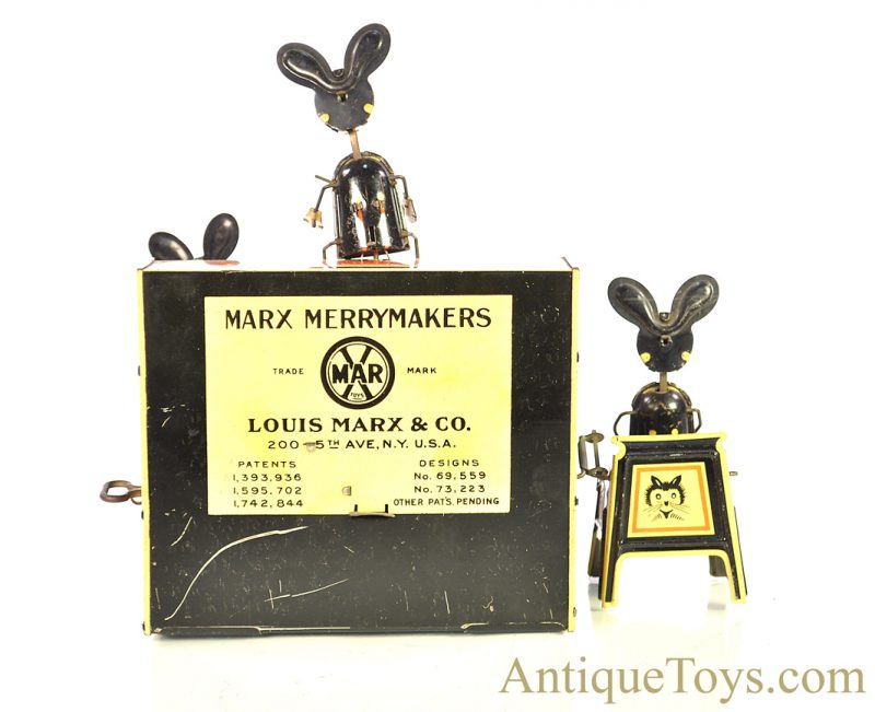 Marx "Marx Merry Makers" Tin Lithographed Mouse Band Windup Toy with Box <FONT COLOR="ff000 ">*SOLD*</font> - Image 4
