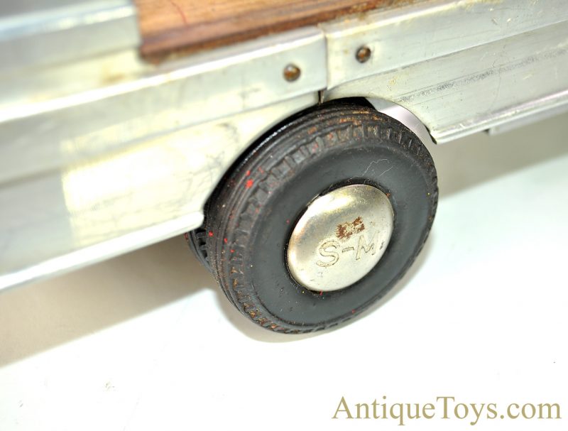 Original Smith-Miller, Inc. “Smitty Toys” Blue Wooden Bed Barrel Delivery Truck <FONT COLOR="ff000 ">*SOLD*</font> - Image 10