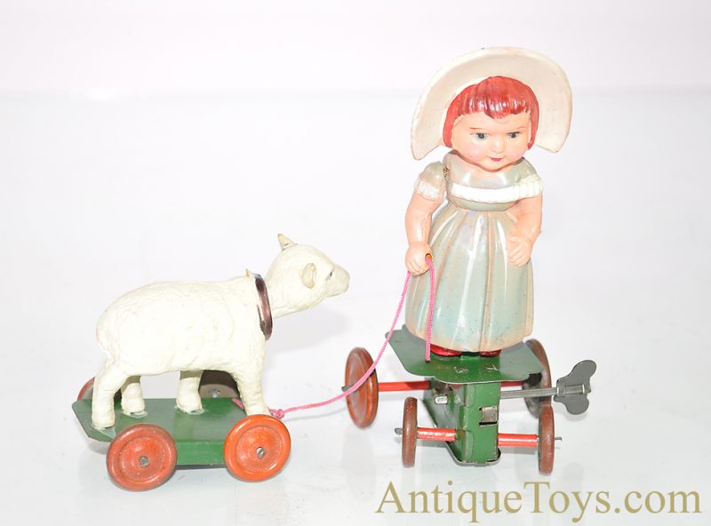 Vintage ca. 1930’s Occupied Japan Mary & Lamb Celluloid/Plastic Windup Toy <FONT COLOR="ff000 ">*SOLD*</font> - Image 3