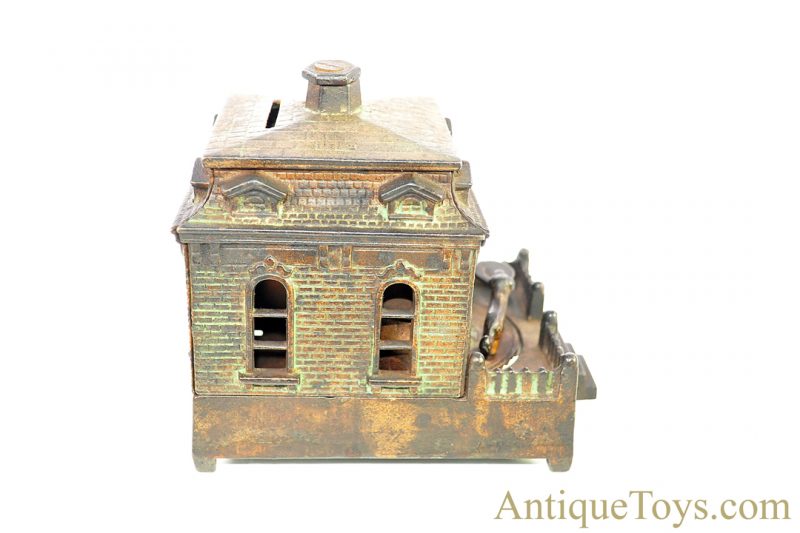 H.L. Judd Co. ca. 1895 Dog on Turntable Cast Iron Mechanical House Bank <FONT COLOR="ff000 ">*SOLD*</font> - Image 3