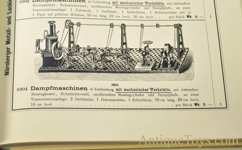 Gebrüder Bing ca. 1898 Brass Vertical Steam Engine Mechanical Workshop #8904 German Steam Toy <FONT COLOR="ff000 ">*SOLD*</font> - Image 11
