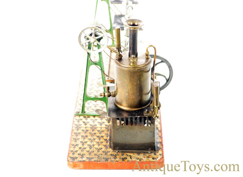 Gebrüder Bing ca. 1898 Brass Vertical Steam Engine Mechanical Workshop #8904 German Steam Toy <FONT COLOR="ff000 ">*SOLD*</font> - Image 4