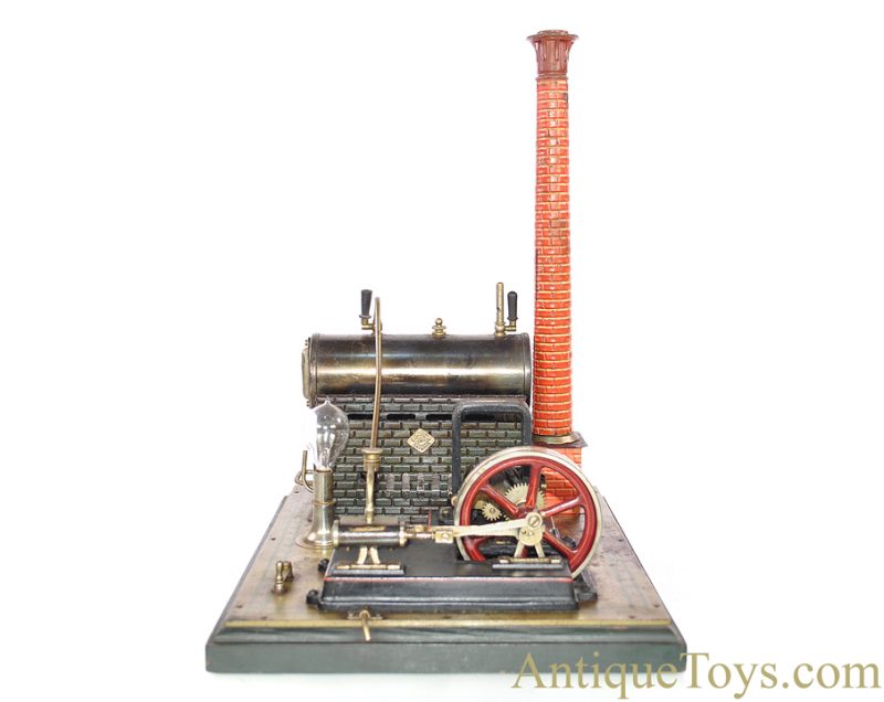 Gebrüder Bing ca. 1912 Horizontal Steam Engine #130/541 Dynamo Plant with Electric Light German Toy <FONT COLOR="ff000 ">*SOLD*</font> - Image 4