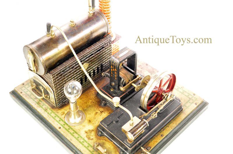 Gebrüder Bing ca. 1912 Horizontal Steam Engine #130/541 Dynamo Plant with Electric Light German Toy <FONT COLOR="ff000 ">*SOLD*</font> - Image 7