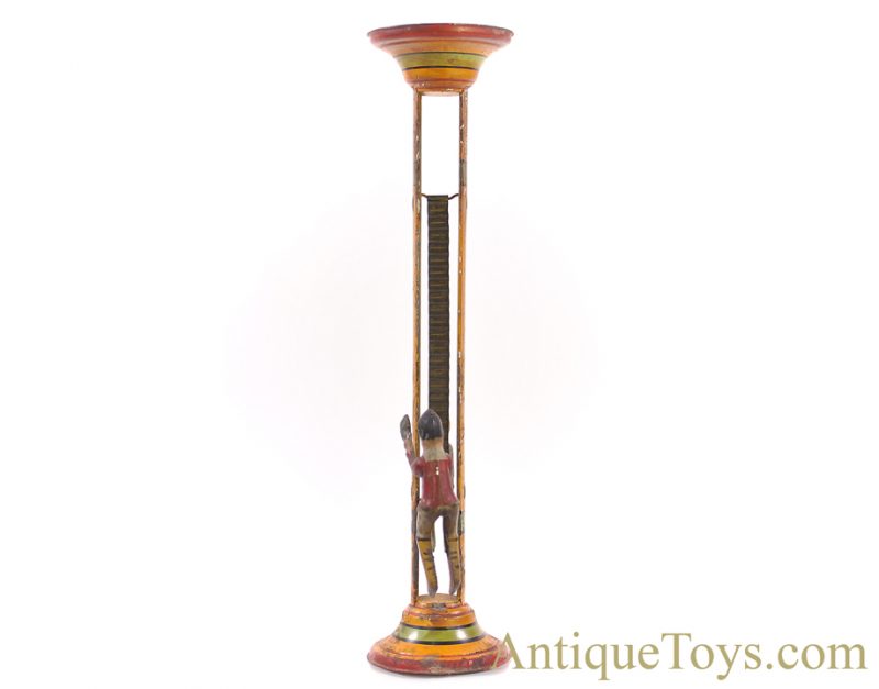 Gibbs Mfg. Co. Flip Over Tin Hand Painted Boy & Girl on Teeter Totter Toy - Image 2