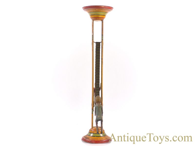 Gibbs Mfg. Co. Flip Over Tin Hand Painted Boy & Girl on Teeter Totter Toy - Image 4