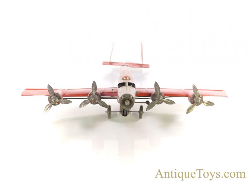 Joustra Air France Four Engine “F-ANNY” Tin Lithographed Windup Toy Airplane with Battery Light for Sale <FONT COLOR="ff000 ">*SOLD*</font> - Image 8