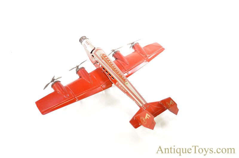 Joustra Air France Four Engine “F-ANNY” Tin Lithographed Windup Toy Airplane with Battery Light for Sale <FONT COLOR="ff000 ">*SOLD*</font> - Image 5