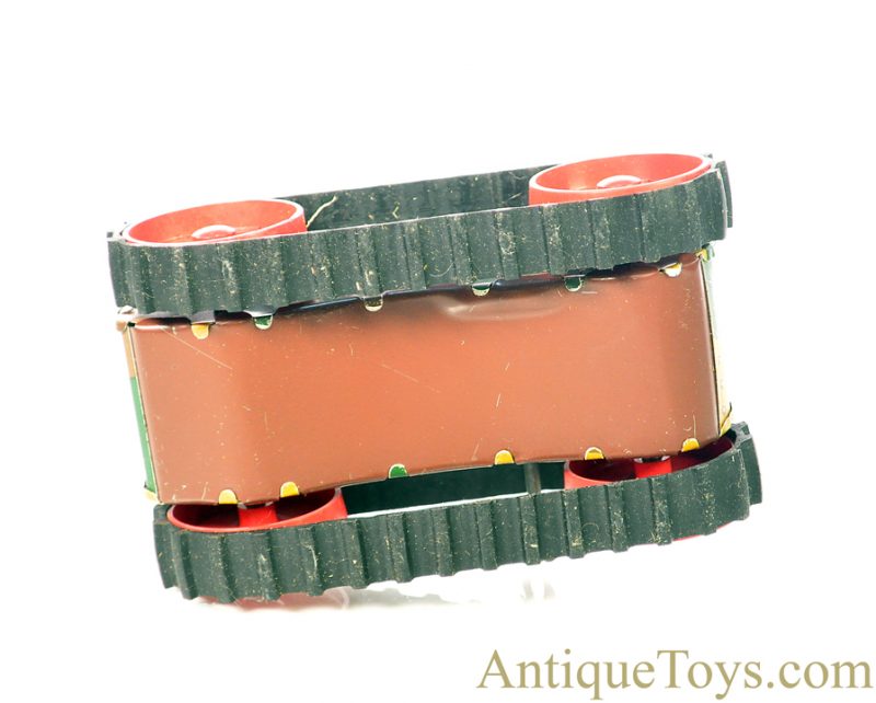 Marx ca. 1950’s Lithographed Tin Clockwork Windup Rubber Tread #5 “Midget Climbing Fighting Tank” with Box <FONT COLOR="ff000 ">*SOLD*</font> - Image 6