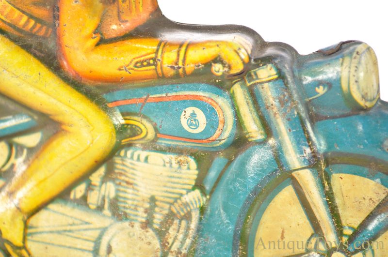 Niederman Tin Lithographed Friction Motorcycle German Toy *SOLD* - Image 4
