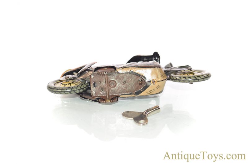 C.K.O Kellerman ca. 1930's #MR-343 German Tin Lithographed Windup Dual Rider Motorcycle for Sale <FONT COLOR="ff000 ">*SOLD*</font> - Image 6