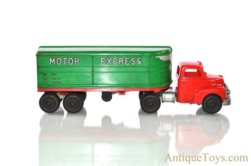 Hubley Kiddie Toy Motor Express #352 Plastic Semi Tractor Trailer Truck for Sale - Image 2