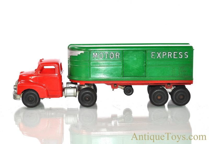 Hubley Kiddie Toy Motor Express #352 Plastic Semi Tractor Trailer Truck for Sale - Image 4