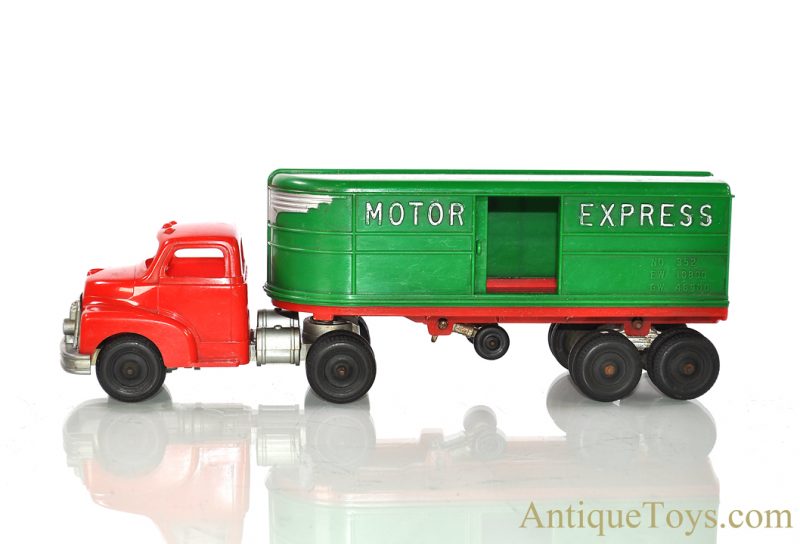 Hubley Kiddie Toy Motor Express #352 Plastic Semi Tractor Trailer Truck for Sale - Image 3