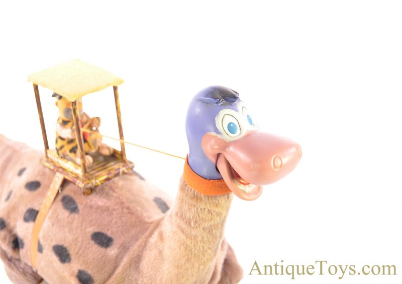 Marx ca. 1960’s Lithographed Tin “Fred on Dino” Flintstones Battery Operated Toy <FONT COLOR="ff000 ">*SOLD*</font> - Image 8