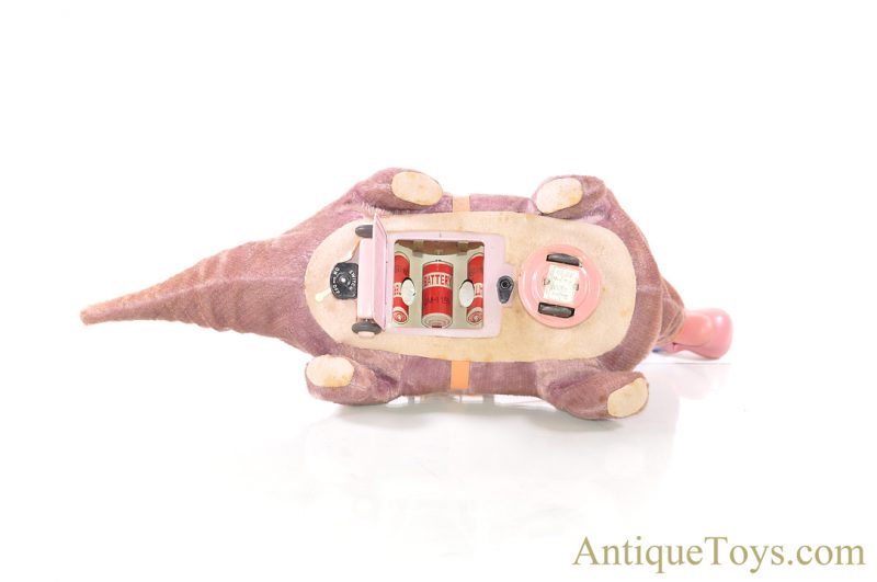 Marx ca. 1960’s Lithographed Tin “Fred on Dino” Flintstones Battery Operated Toy <FONT COLOR="ff000 ">*SOLD*</font> - Image 4