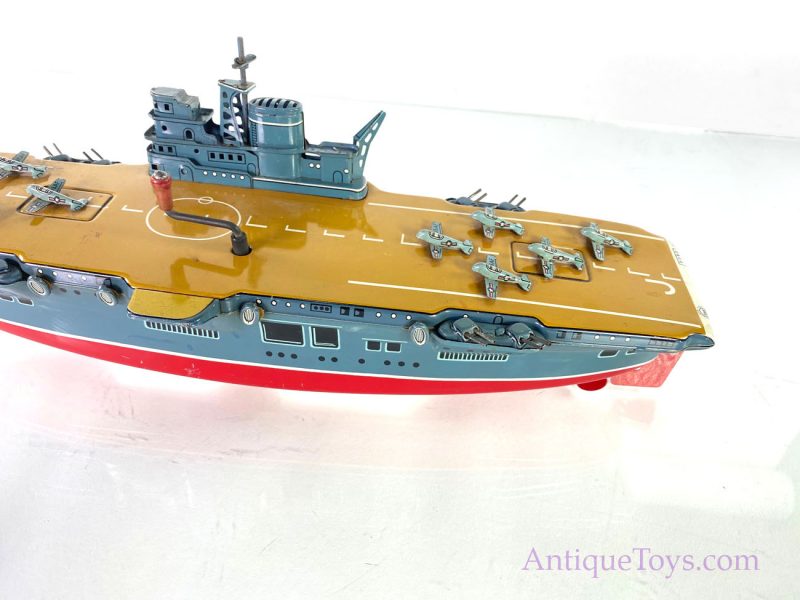 Marusan San Kosuge Tin Lithographed Aircraft Carrier Windup Toy <FONT COLOR="ff000 ">*SOLD*</font> - Image 12