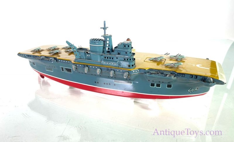 Marusan San Kosuge Tin Lithographed Aircraft Carrier Windup Toy <FONT COLOR="ff000 ">*SOLD*</font> - Image 9