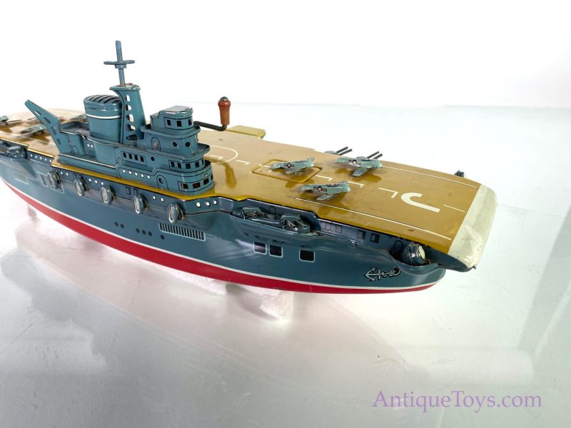 Marusan San Kosuge Tin Lithographed Aircraft Carrier Windup Toy <FONT COLOR="ff000 ">*SOLD*</font> - Image 8