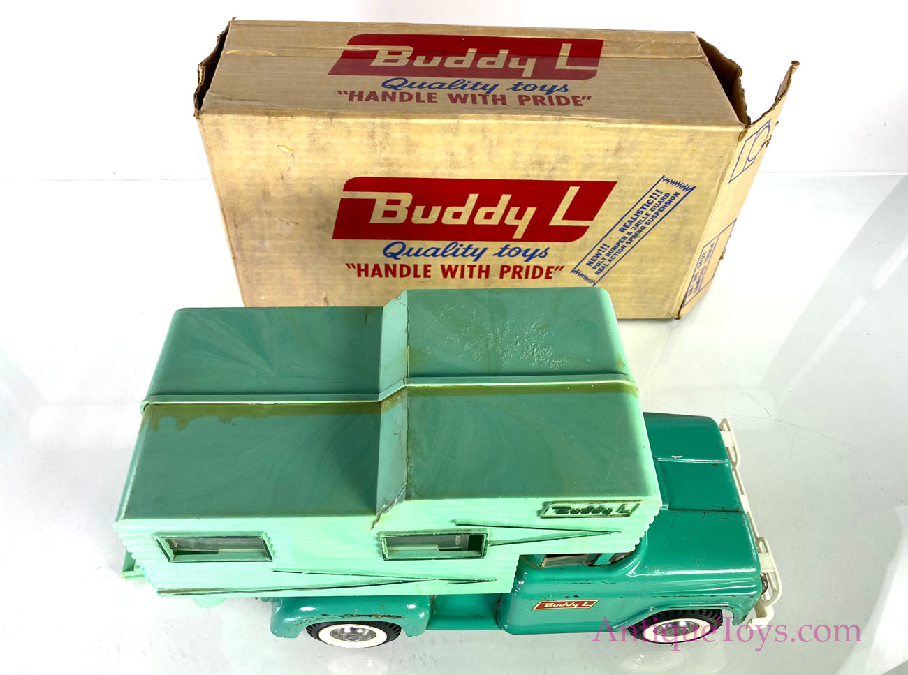 Buddy L Pressed Steel No. 5433 Campers Truck with Box SOLD AntiqueToys Antique Toys for Sale