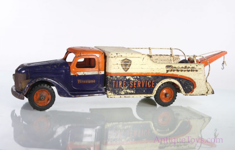 Buddy L Pressed Steel Firestone Tire & Tow Truck <FONT COLOR="ff000 ">*SOLD*</font>