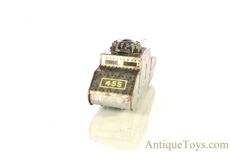 INGAP Industria Nazionale Giocattoli Automatica Padova Tin Lithographed Friction Military Tank #455 Italian Toy for Sale - Image 8