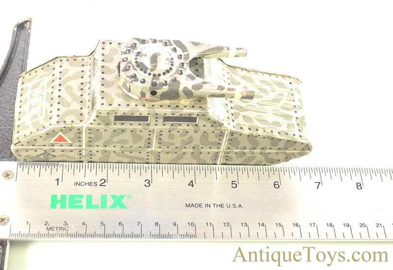 INGAP Industria Nazionale Giocattoli Automatica Padova Tin Lithographed Friction Military Tank #455 Italian Toy for Sale - Image 10