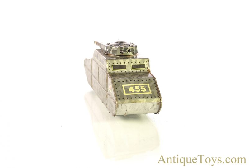 INGAP Industria Nazionale Giocattoli Automatica Padova Tin Lithographed Friction Military Tank #455 Italian Toy for Sale - Image 7