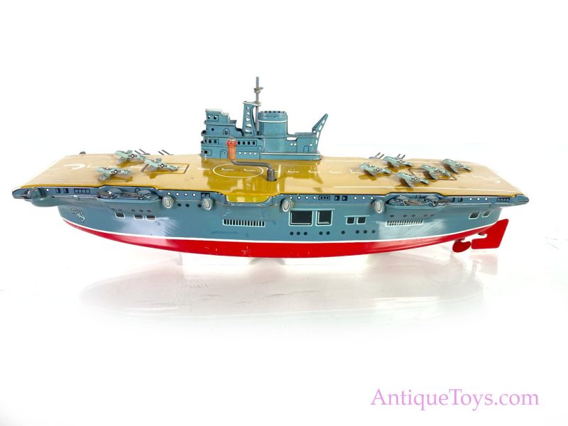 Marusan San Kosuge Tin Lithographed Aircraft Carrier Windup Toy <FONT COLOR="ff000 ">*SOLD*</font>