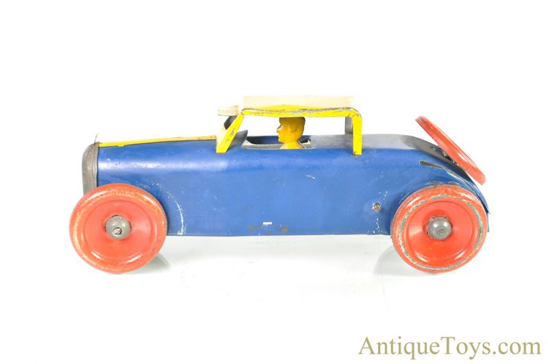 Girard or Strauss Tin Lithographed Windup Racecar Toy Car <FONT COLOR="ff000 ">*SOLD*</font> - Image 2