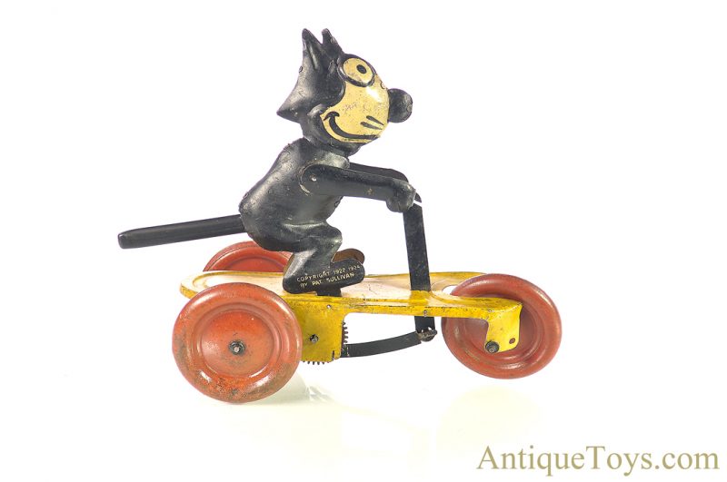 S.G. Gunthermann Tin Lithographed Windup Felix the Cat on Scooter *SOLD