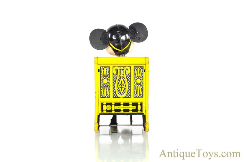 Linemar Marx Tin Lithographed Windup J-1848 Knitting “Mechanical Minnie Mouse” Disney Japanese Toy in Box <FONT COLOR="ff000 ">*SOLD*</font> - Image 4