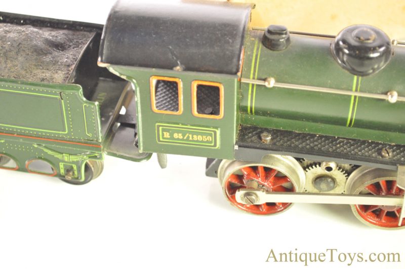 Marklin/Gebrüder Marklin Tin Lithographed 20 Volts B R65/13050 Locomotive, Tender, & 1889/0 Passenger Train Car O Gauge Train w/Box <FONT COLOR="ff000 ">*SOLD*</font> - Image 4