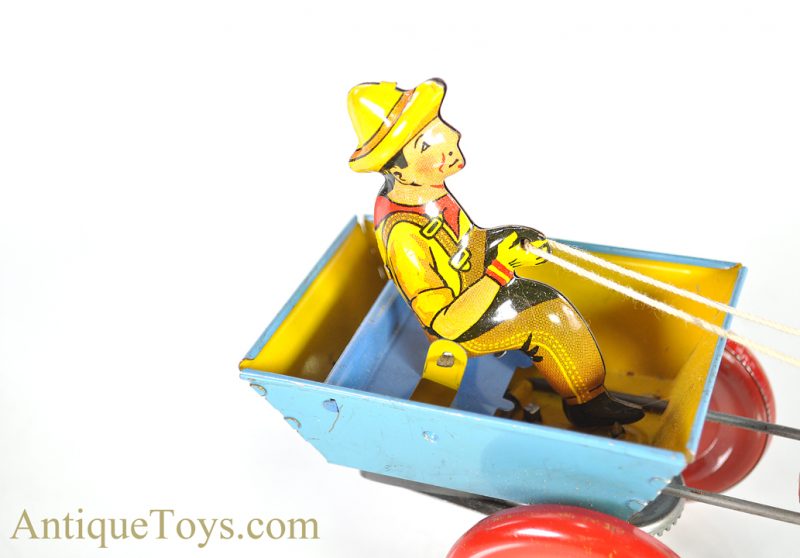 Marx Tin Windup Lithographed "Balky Pony & Cart" with Box <FONT COLOR="ff000 ">*SOLD*</font> - Image 9