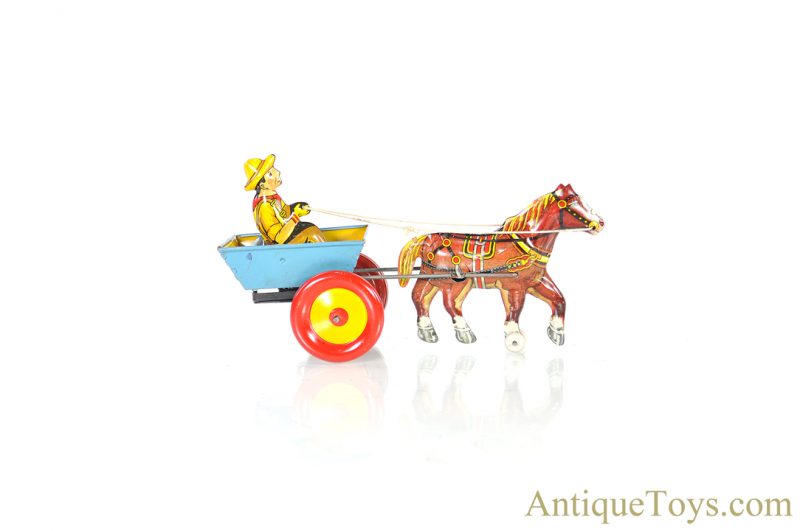 Marx Tin Windup Lithographed "Balky Pony & Cart" with Box <FONT COLOR="ff000 ">*SOLD*</font> - Image 2